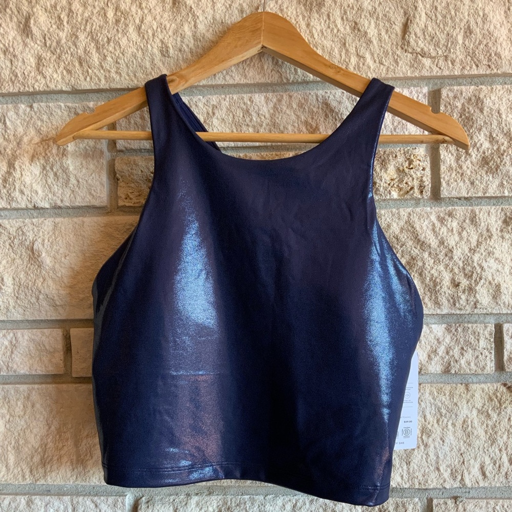 ATHLETA PURPOSE SHINE CROP BRA A-C. NWT